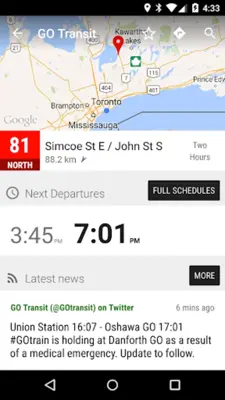 MonTransit GO Transit Bus (GTHA) android App screenshot 1